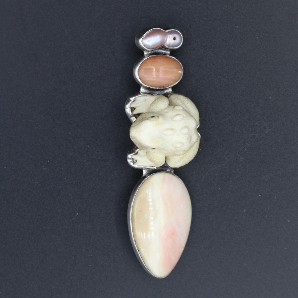 Vintage Amy Kahn Russell PinPendant Akr Silver 400$